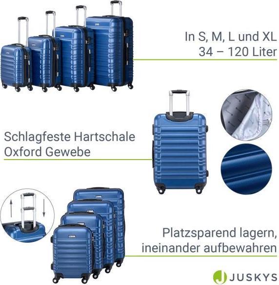 Image du produit Juskys Set de valises rigides Rome (120 l, Bagage à main (jusqu'à 50l), M (50 - 90l), L (90 - 115l), XL (à partir de 115l))