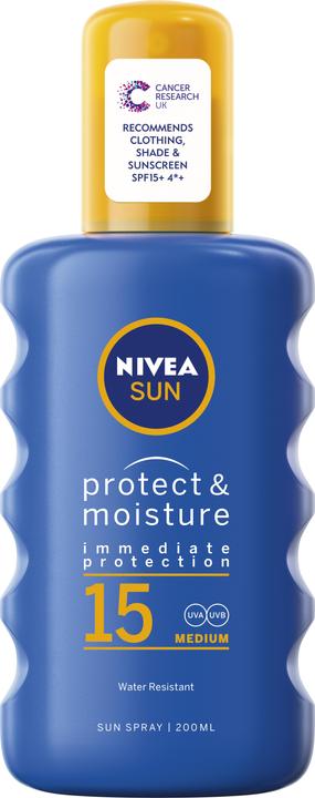 NIVEA Sun Protect & Moisture (Sonnenspray, SPF 15, 200 ml, 200 g)