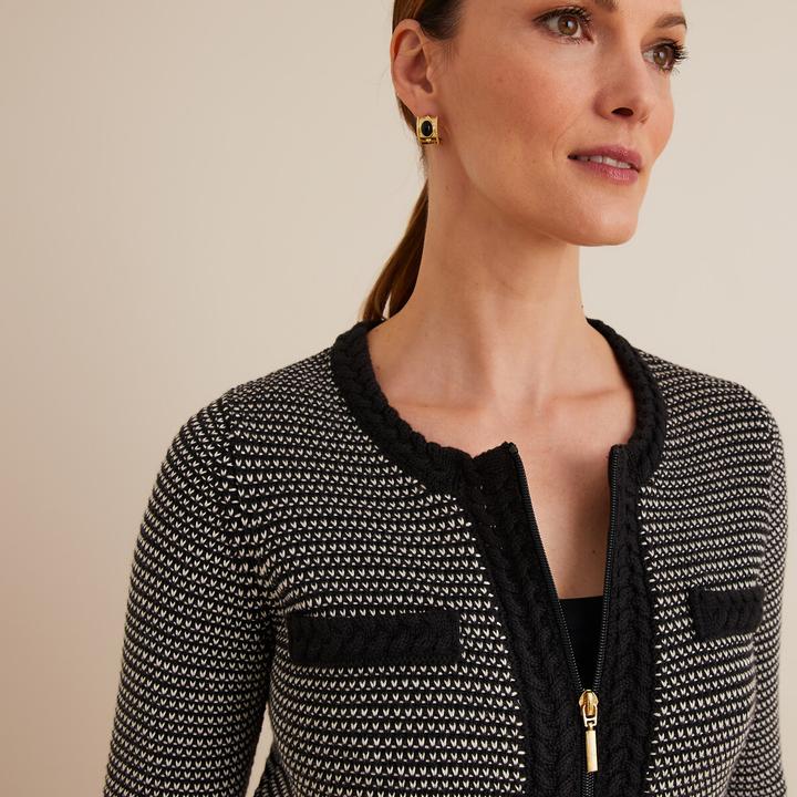 Actual product image Anne Weyburn Cardigan with round neckline (42)