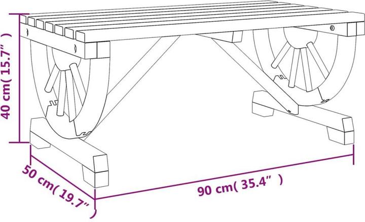 Image du produit VidaXL Table basse de jardin