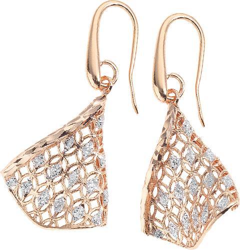 Ottaviani Bronze earrings with silver glitter