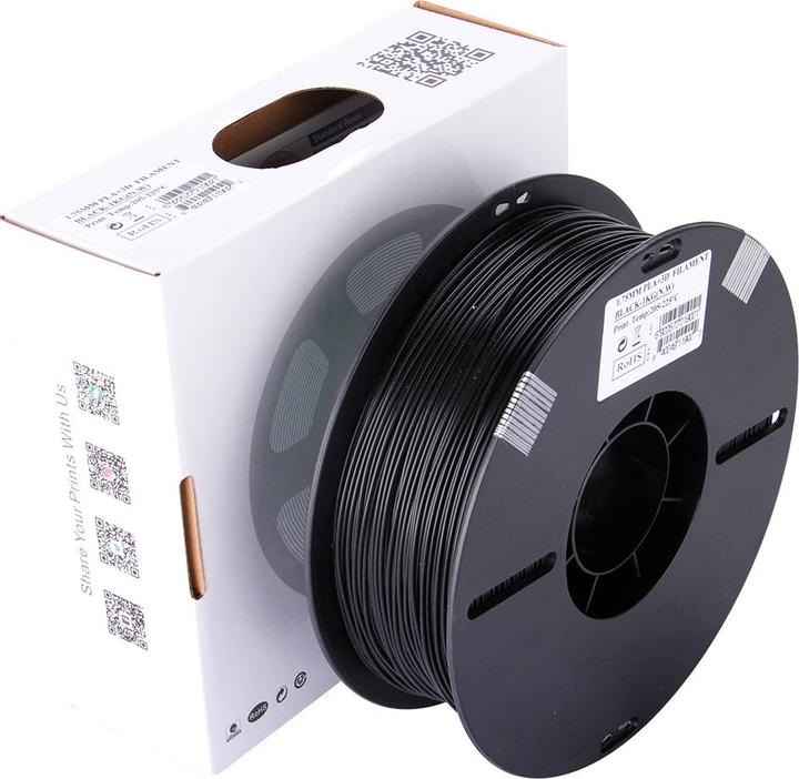Actual product image eSUN PLA+ 1.75mm Black 1Kg (PLA+, 1.75 mm, 1000 g, Black)