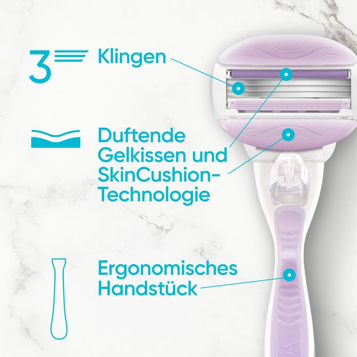 Actual product image Gillette Venus Comfortglide Breeze Women's Razor With 1 Handle And 6 Refills