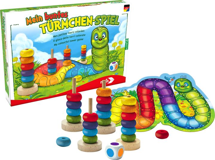 Noris Mein buntes Türmchenspiel (Deutsch, Italienisch, Französisch, Englisch)