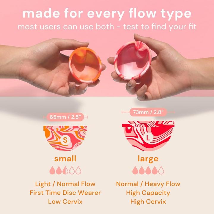 Actual product image Bodyotics Reusable menstrual disc set (S, L)