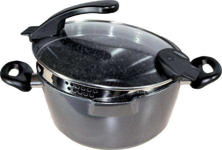 Actual product image Stoneline FUTURE Kochtopf 28 cm, mit Siebglasdeckel (28 cm, Pot, Cast aluminium)