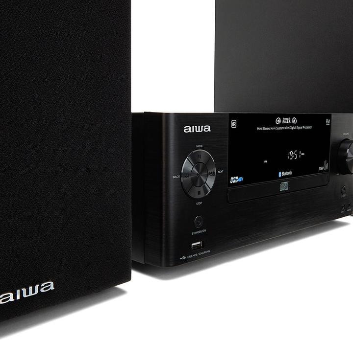 Immagine prodotto Aiwa MSBTU-500 Sistema stereo Bluetooth®, AUX, CD, USB, FM, 50W Nero (Bluetooth, Lettore CD, 1x 50 W)
