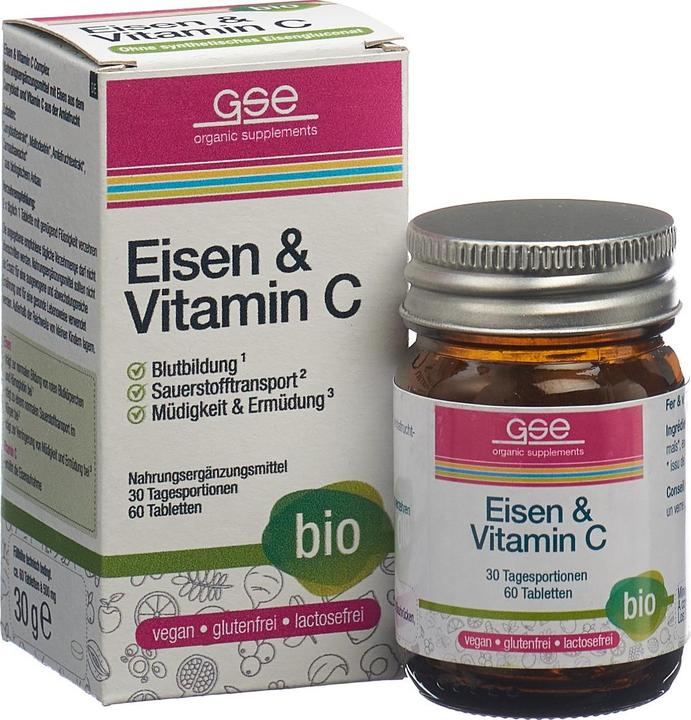 Produktbild GSE Eisen + Vitamin C Complex Bio Tabl (60 Stück, Tabletten, 123 g)