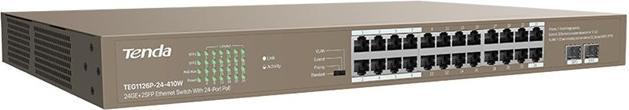 Produktbild Tenda TEG1126P-24-410W network switch Unmanaged Gigabit Ethernet (10/100/1000) Power over Ethernet (24 Ports)