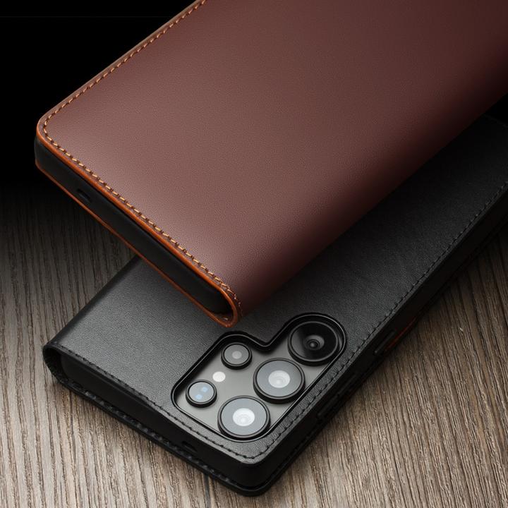 Actual product image QiAlino Hülle Flip Matt Wallet (Samsung Galaxy S25 Ultra)