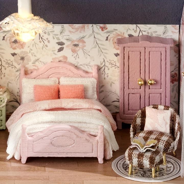 Produktbild Activity Board DIY Puppenhaus Miniatur Kit - Perfektes Geburtstagsgeschenk - Enthält Möbel und Dekorationen für