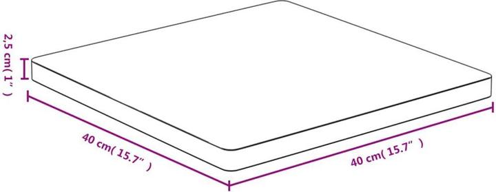 Immagine prodotto VidaXL Weston (40 x 40 x 2,5 cm)