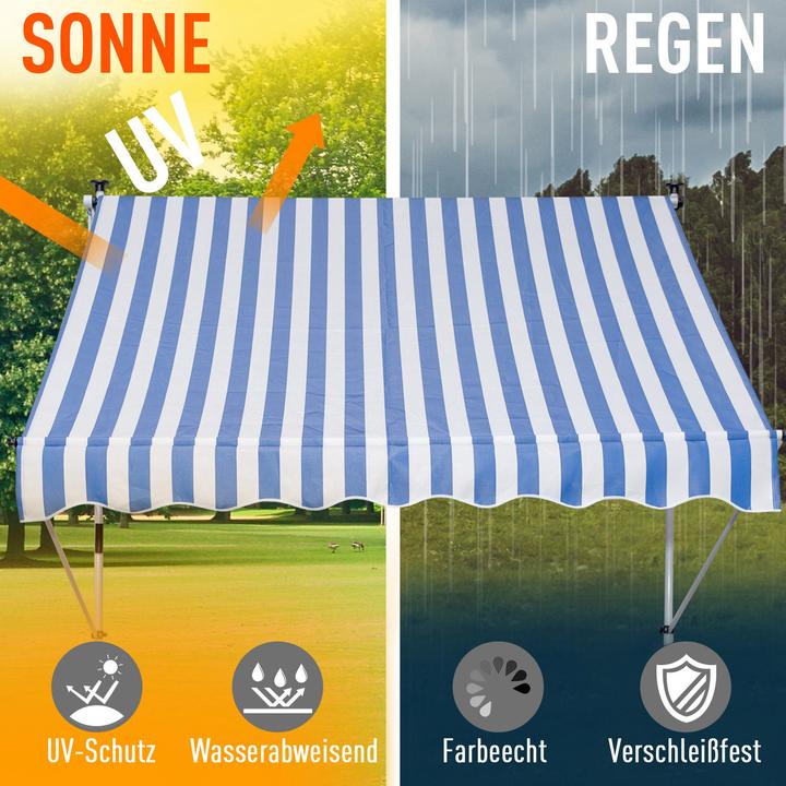 Produktbild Outsunny Klemmmarkise mit Faltarm (3 m)