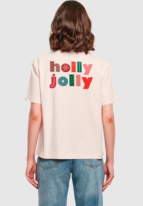 Produktbild Merchcode Ladies Christmas Holly Jolly Mood Tee - 182345 (M)