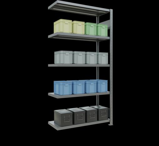 Actual product image Schulte Lagertechnik MULTIplus250 boltless add-on bay system with length bolts