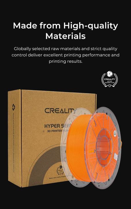 Actual product image Creality Pla Rfid Orange Hyper Series 3d Filament (PLA, 1.75 mm, 1000 g, Orange)