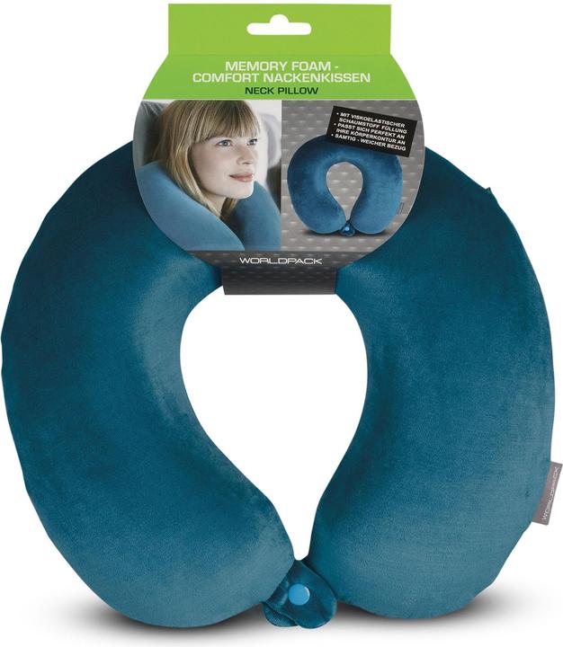 Worldpack Nackenkissen Memory Foam petrol (Kopf- & Nackenkissen)
