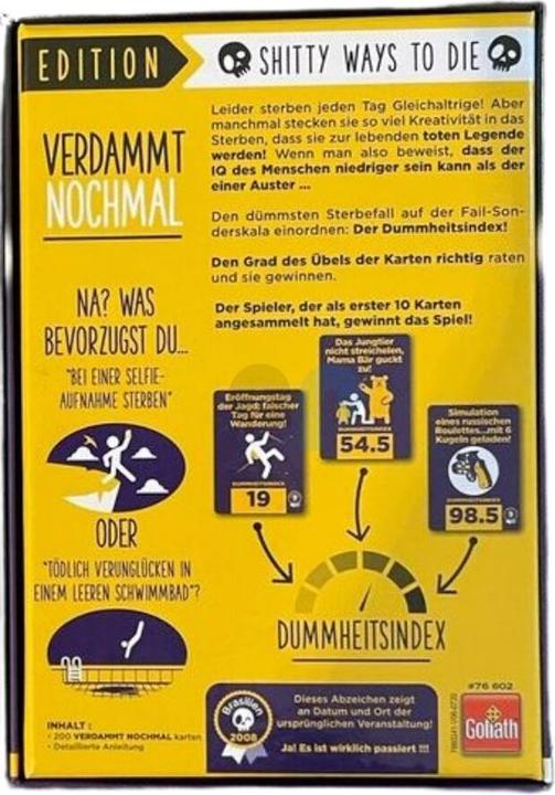 Image du produit Goliath Toys Fichtre - Les façons les plus stupides de mourir (Allemand)