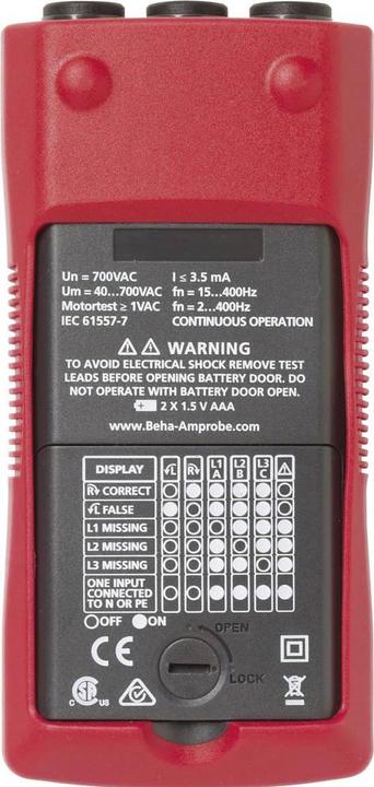 Actual product image Beha Amprobe PRM-6-EUR Motor rotation direction (CAT IV 600V)
