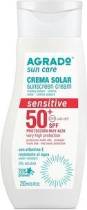 Agrado Sensitive Sunscreen SPF 50+ Wasserfeste Vegane Formel 250ml (Sonnencreme, SPF 50, 250 ml, 3520 g)