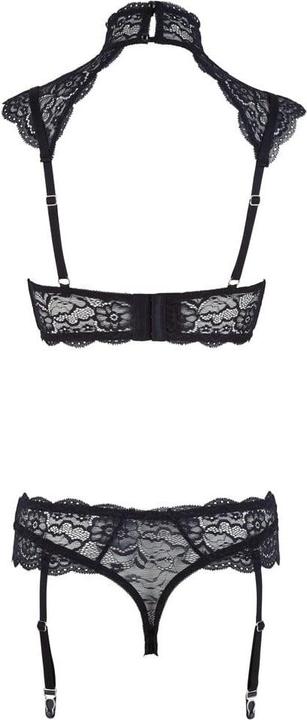 Actual product image Cottelli Collection Suspender set with flower tip (L, 85 B)