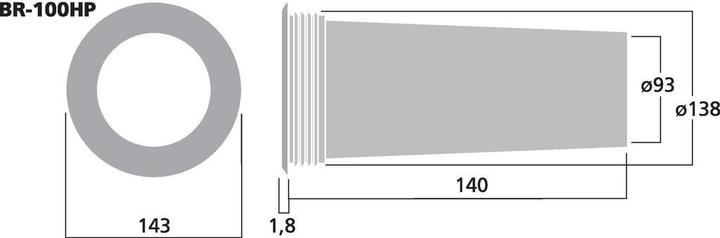 Produktbild Monacor Bassreflexrohr SV=69
