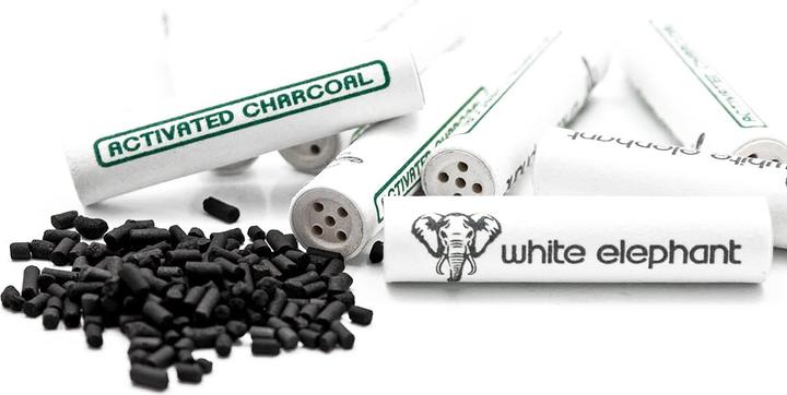 Actual product image White Elephant Activated Charcoal Filters 9mm 20pcs
