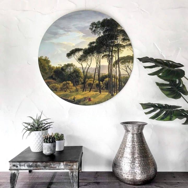 Actual product image Trenddeko Italian landscape with umbrella pines (Ø 30 cm)