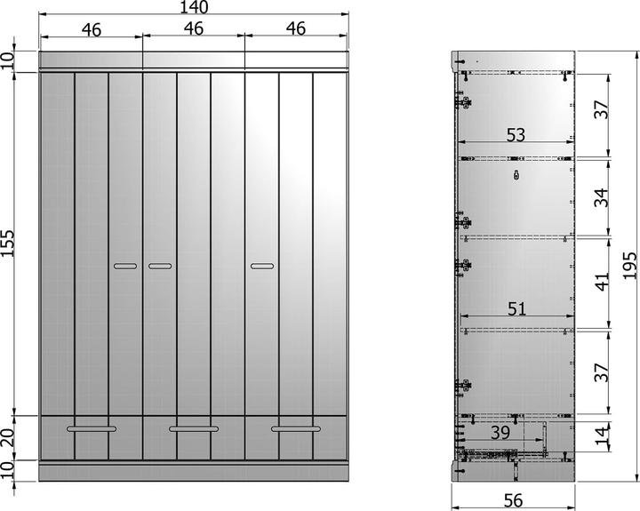 Actual product image Woood Connect (195 x 140 x 53 cm)