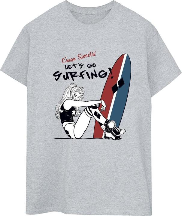 Harley Quinn Let's Go Surfing Baumwolle Boyfriend TShirt (3XL)