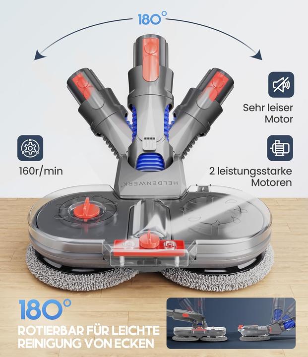 Actual product image Plutoos Mop attachment for Dyson electric for V7/V8/V10/V11/V15 hoovers Mop attachment with water dip