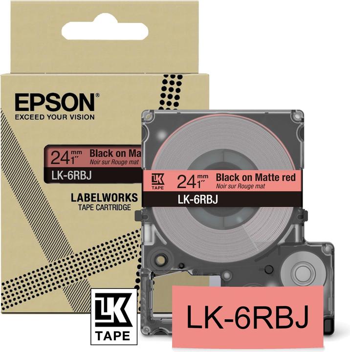 Produktbild Epson Matte Red/Black 24mm LK-6RBJ (2.40 cm, Rot)