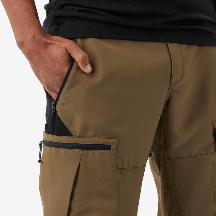 Image du produit Forclaz Pantalon de trek résistant homme, MT500 marron (34)