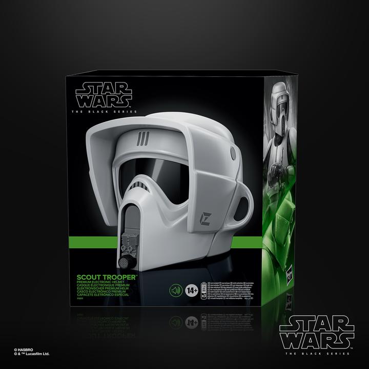 Actual product image Hasbro Star Wars Black Series elektronischer Helm Scout Trooper
