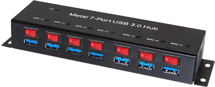 Immagine prodotto Renkforce Hub USB 3 a 7 porte in metallo, commutabile (USB-B, 7 Porti)