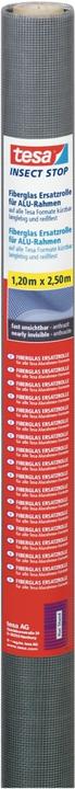 Produktbild tesa Insektenschutz Alu COMFORT Ersatzrolle aus Fiberglas-Gewebe, für Fenster & Türen, ohne Bohren (120 x 250 cm)