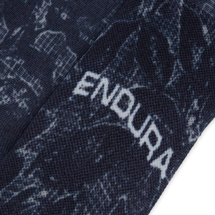 Actual product image Endura Grid Floral Ltd Print Sock Bk (M/L)