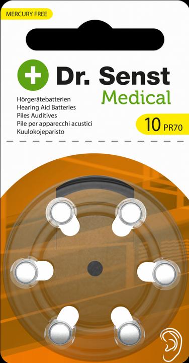 Produktbild Dr. Senst 1x6 Medical Hörgeräte Batterien Typ 10 (6 Stk., CR2032)