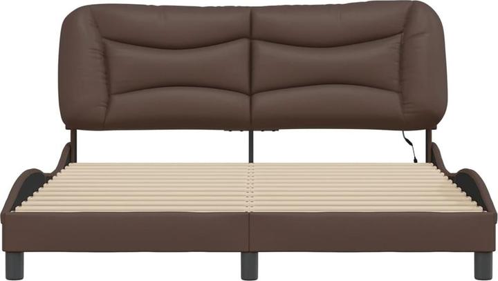 Produktbild VidaXL Bettgestell mit LED Kunstleder (160 x 200 cm)