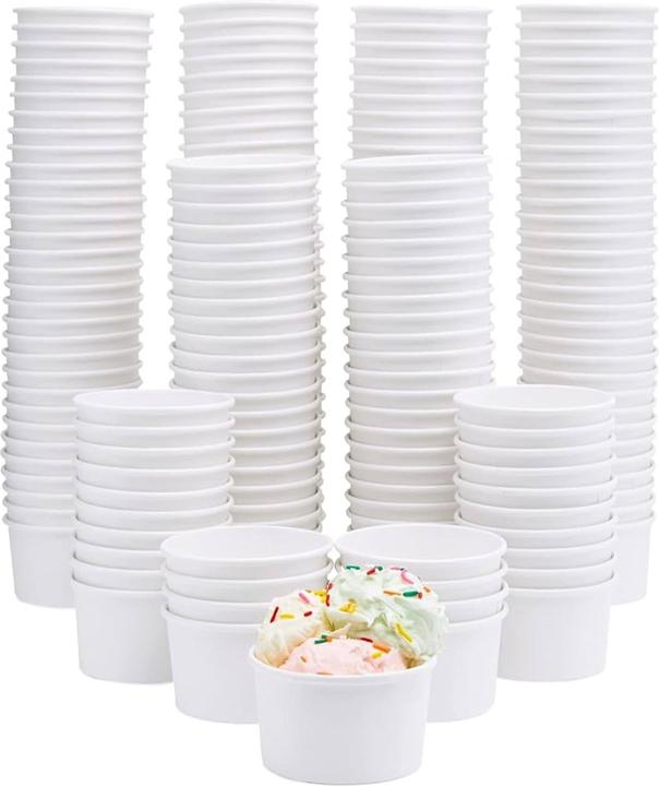 Actual product image TeCup Pappbecher, Eisbecher, Dessertbecher 200 cc (200 ml) (500 x)