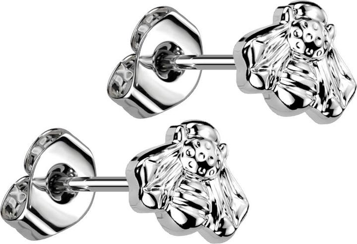 Image du produit Star Piercing Threadless clous d'oreille argent abeille (Titane G23, sans laiton)