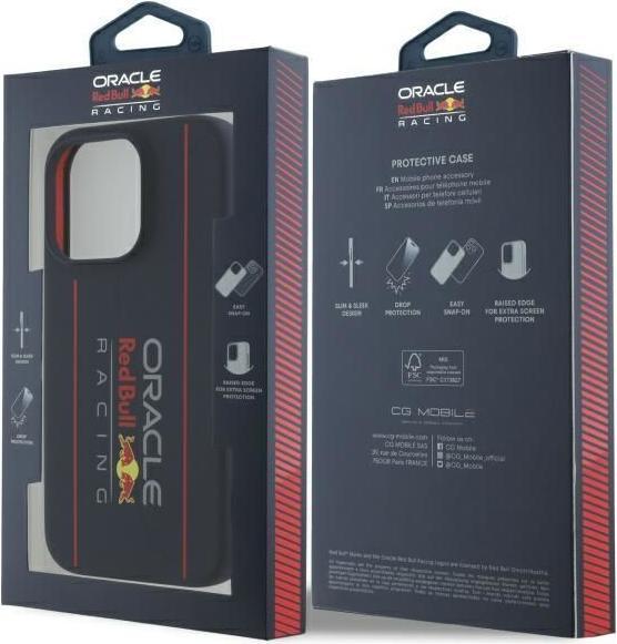 Produktbild Red Bull Racing - Silicone Oversize Vertical Logo MagSafe (RBHMP16L24SIOLRV) - iPhone 16 Pro - Navy (Apple iPhone 16 Pro)