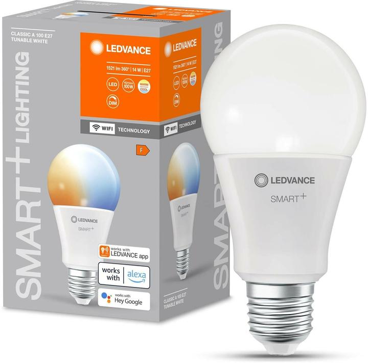 Produktbild Ledvance Smart+ Wifi Classic (E27, 14 W, 1521 lm, 1 x, F)