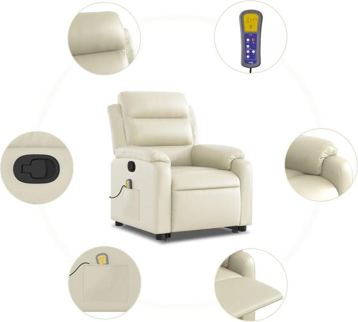 Actual product image VidaXL Massage chair with stand-up aid imitation leather