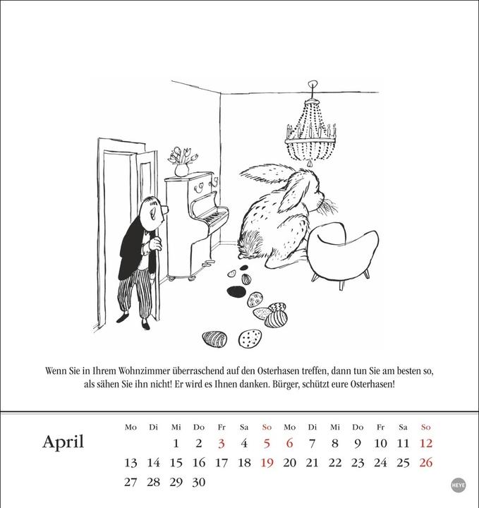 Produktbild Loriot Postkartenkalender 2026 (24 x 17 cm, Harter Einband, Deutsch)