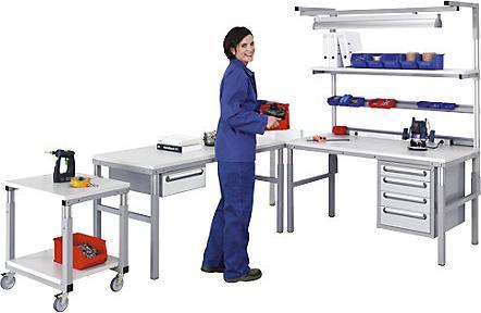 Produktbild RAU Arbeitsplatz-System, höhenverstellbar von 650 - 1000 mm (100 cm, 50 cm)