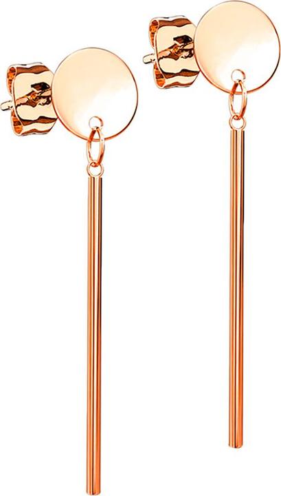 Star Piercing Ohrstecker rosegold runde Platte Anhänger Zylinder (ohne Messing, Chirurgenstahl 316L)
