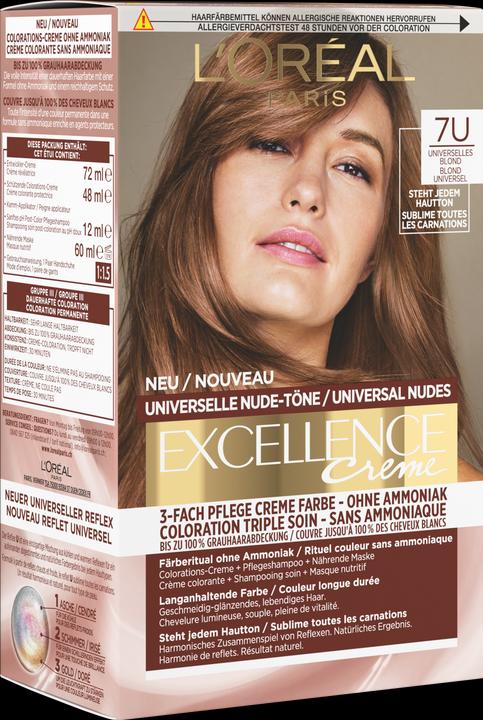 Produktbild L'Oréal Paris Excellence Universal Nude (7U Mittelblond)