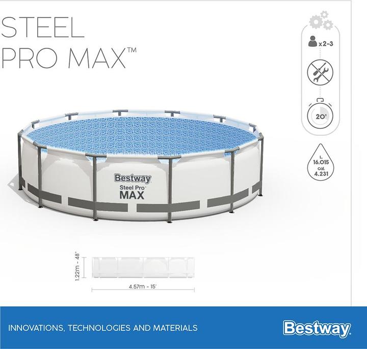 Immagine prodotto Bestway Steel Pro Max Pool Set (Ø 457 x 122 cm)