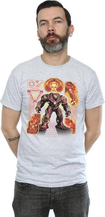 Immagine prodotto Maglietta Uomo Avengers Infinity War Hulkbuster Blueprint (S)